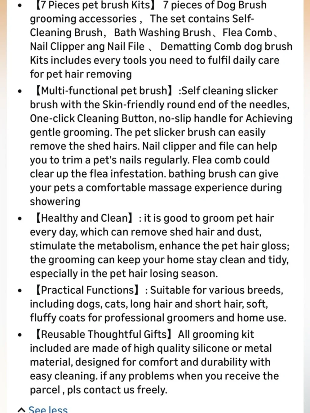 NWT Pink Pet Grooming Kit – 7-Piece Bath & Hair Care Set